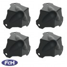 Medium Black Plated Ball Corners - 50mm x 50mm - Pack of 4